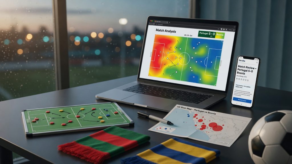 Top-down flat lay on a wooden desk: a tablet centered with a generic tactics